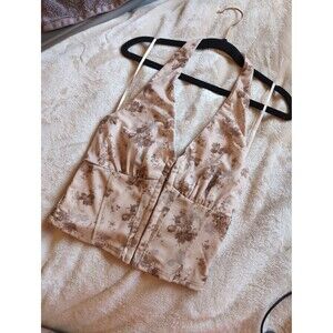 Xs floral halter top
